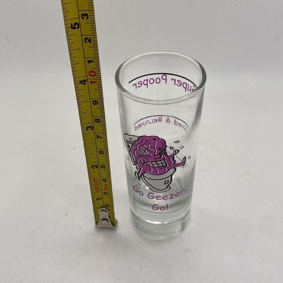 Vintage Shot Glass Go Geezer Novelty Bar Accessory - Picture 6 of 6